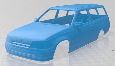 opel kadett vagón 1991 imprimible cuerpo coche vehiculo 3d impresión modelo in automotor 3dexport espacio scalextric tamiya rc miniz pasatiempo micro 3d print model - Mito3D