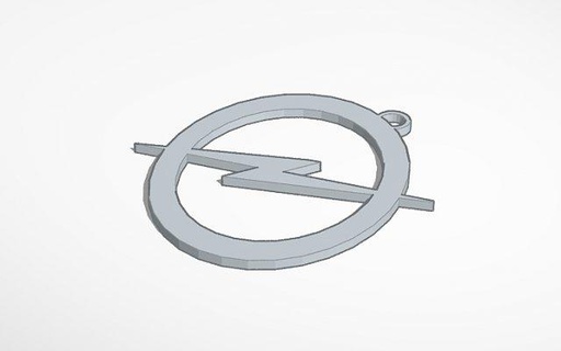 opel logo keychain keychains key corsa astra 3d print model - Mito3D