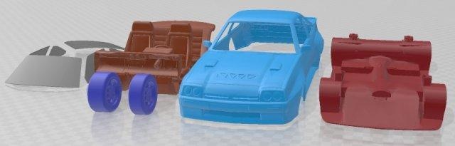 opel Manta i400 1987 druckbar Wagen Automobil Slot scalextric tamiya rc miniz Hobby Mikro Druckguss 3d print model - Mito3D