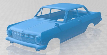 opel rekord 1963 druckbar körper wagen 3d drucken modell automobil 3dexport slot scalextric tamiya rc miniz hobby mikro 3d print model - Mito3D