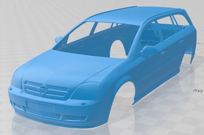 opel vectra caravan 2002 stampabile corpo macchina 3d stampa modello in settore automobilistico 3dexport fessura scalextric tamiya rc miniz passatempo micro 3D print model - Mito3D