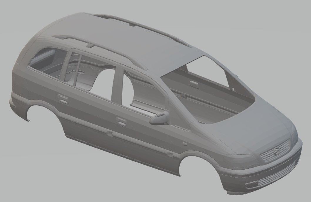 opel zafira printable body car 3d print model in automotive 3dexport shell rc radio control miniz tamiya slot scalextric 3D print model - Mito3D