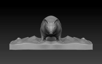 opossum 3d print model in animals 3dexport animal wild wildlife 3dprinter 3dprinted 3dprinting rodent 3d print model - Mito3D