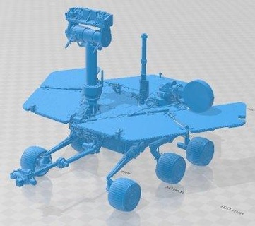 oportunidad vagabundo imprimible automotor diorama modelado pasatiempo sólido escala modelo espacio nasa robot Marte 3d print model - Mito3D