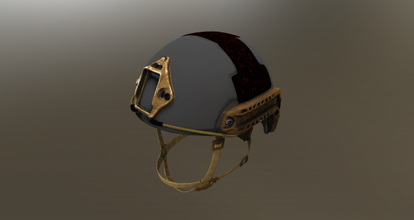 ops-core fast ballistic helmets low-poly textured helmet ops core mt modular armor head game military spec war headcover modern bulletproof tan camo poly 3d print model - Mito3D