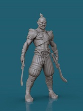 ork Kılıçlar 3d Yazdır model fantezi adam heykel yaratık oyuncak zırh elf savaşçı heykelcik kızgın kötü oyunlar minyatürler figürinler kılıç ustası 3d print model - Mito3D