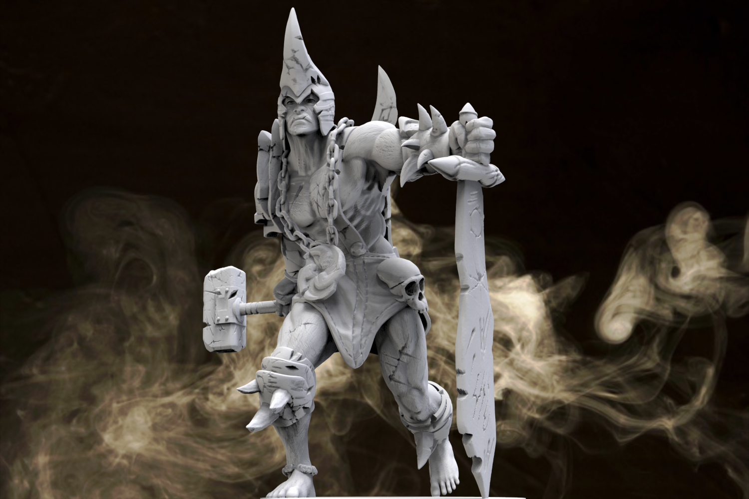 orco guerrero en stl 3d print model in monsters & creatures 3dexport warhammer pinceleszbrush zbrush 3dart digitalart brushetzbrush brochaszbrush 3dmodelin printstl orcos 3dgratis stlgratis 3dfree descargarstl 3dsculpt digitalsculpting personajes3d character3d 3D print model - Mito3D