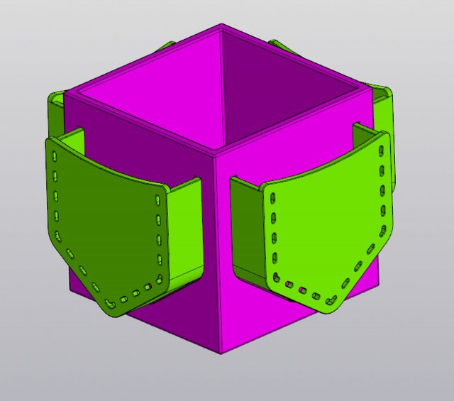 organizador bolsillos decoración titular pluma portalápiz escritorio soporte papelería almacenamiento office supply 3D print model - Mito3D