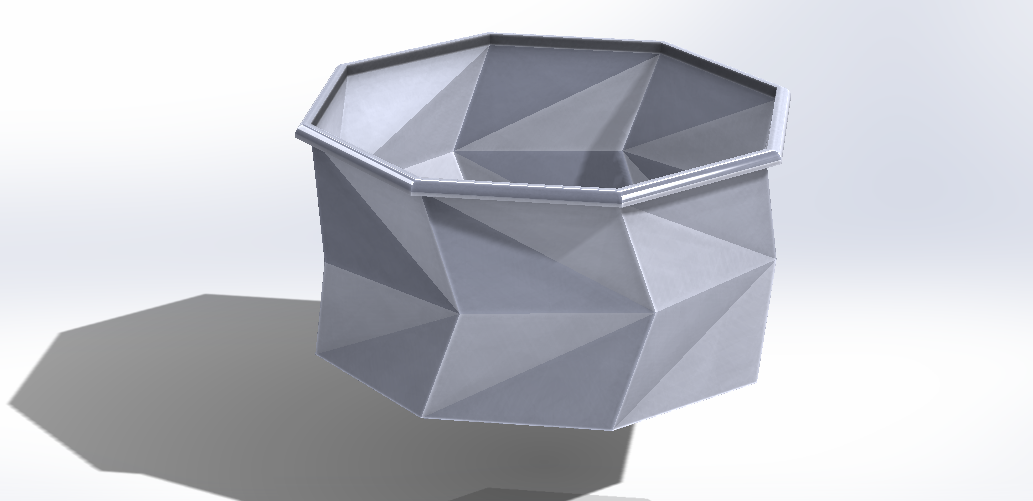 origami 3d print model in hand tools 3dexport container glass 3D print model - Mito3D
