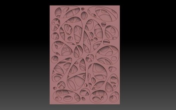 ornement fractale décoration décor panneau cnc mur abstraction 3d print model - Mito3D