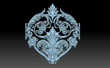 Ornament Dekoration Dekor Blumen cnc bas relief Linderung 3d print model - Mito3D