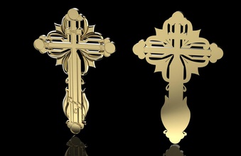 orthodox schmuck kreuz 3d drucken modell anhänger 3dexport religiöses objekt religion gold silber druckbar cnc mode schönheit fashion and beauty 3d print model - Mito3D