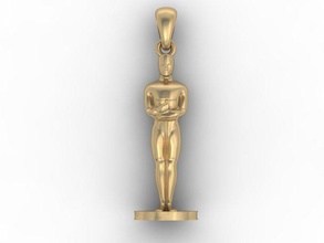 oscar statue oscars oskar jewellery pendant gold silver jewel jewell 3d print model - Mito3D