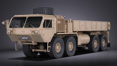 oshkosh hemitt a4 cargaison camion 3d modèle in transport 3dexport militaire armée britanique uk angleterre lourd véhicule multi objectif voiture route 3d print model - Mito3D