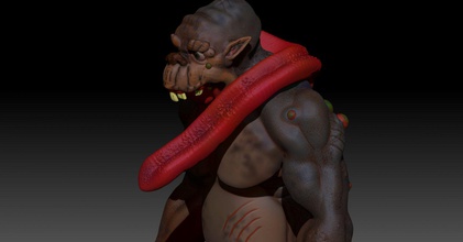osuba demônio criatura monstro horror escuro zumbi apocalipse fantasia assustador mítico o dia das bruxas satanás besta mágico personagem miniaturas ape macaco gorila figurinhas 3d print model - Mito3D