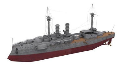 Osmanlı savaş gemisi barbaros hayreddin gemi tekne deniz taşıtı Su araç Çanakkale oyun seyyar telefon simülasyon benzetmek film poli Avustralya Gallipolli askeri 3d print model - Mito3D