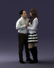 ouple love 0209 3d print ready scan model polygon 3dprint human male realistic posed character people miniatures man woman child relationship couple romance 3d print model - Mito3D