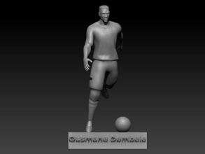 ousmane dembele ousmanedembele football footballer soccer soccerplayer france barcelona spain 3dprint 3dprinted 3dprinting 3d print model - Mito3D