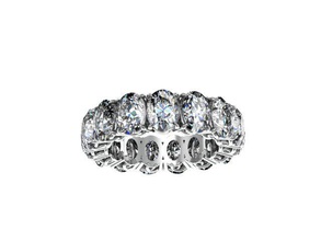 óvalo de la eternidad anillo banda eternidad-platino oro el diamante joyería 3d cad diseño rinoceronte -3dm- 3d print model - Mito3D