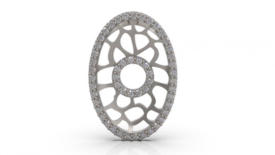 oval kolye 01 küpe altın mücevher takı gümüş yazdırılabilir elmas Kadın moda düğün Solitaire safir yakut Aşk 3d print model - Mito3D