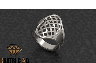 la forma ovalada de los hombres del anillo 3d modelo moda belleza prendas vestir joyería stl imprimible impresión oval oro plata anillos 3d print model - Mito3D