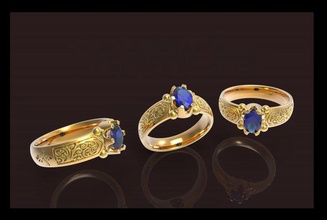oval stone ring vvv 3d print model in rings 3dexport gold silver seal casting jeweler design finger 3d print model - Mito3D