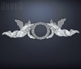 sovrapposizioni di mobili cherubini corona ghirlanda 3d print model - Mito3D