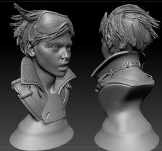 overwatch tracer bust - fan art free 3d print model - Mito3D