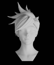 overwatch tracer lifesize head sculpt 3d print stl files download statue figure video game printing file model overwatch-tracer 3d print model - Mito3D