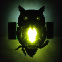 owl-night light night owl stl style kit art hands toy mechanism animal lamp artificial gift electrical gadgets 3d print model - Mito3D