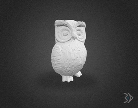 owl animal figurine night statue bird nature predator art sculpture hunt forest feather cute fly 3d print supportless decoration 3d print model - Mito3D