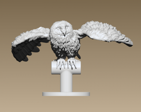 baykuş 3d yazdır model in hayvanlar 3dexport kuş vahşi tüyler kürk kar yağışlı yırtıcı heykelcik hayvan ahır doğa heykel kanatlar pençeler oturma şirin sanat heykeller 3d print model - Mito3D