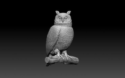 owl bird 3d print model figurines animal predator statue interior sculpture eagle hawk art sculptures 3d print model - Mito3D