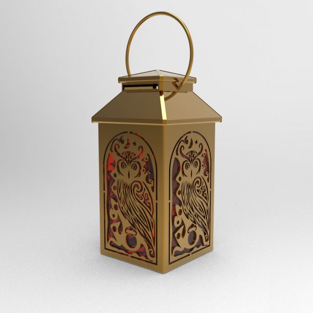 owl lantern design outdoor items outdor teracce light decoration decorative yard wood metal plastic 3dready 3D print model - Mito3D