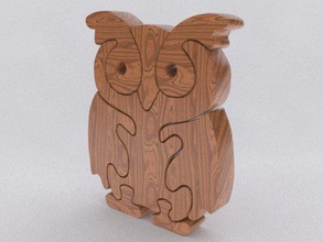 owl puzzle printable wood 3d model print 3dprint toys 3d print model - Mito3D