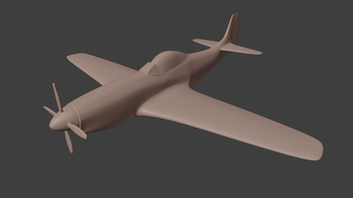 p51 aereo 3d print model - Mito3D