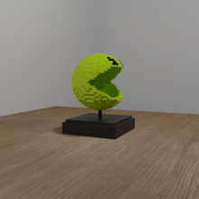 pac Pixel Figur Lowpoly Spielzeug Miniatur dekorativ Pacman 3d print model - Mito3D
