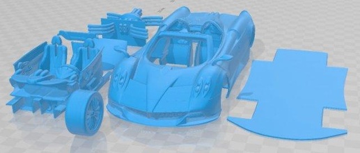 pagani huayra imprimível carro 3d impressão modelo in automotivo 3dexport fenda escalextrico tamiya rc miniz passatempo micro 3d print model - Mito3D
