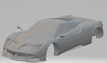 pagani huayra 3d yazdır model in araç 3dexport döküm sıcak tekerlekler yuva slotcar araba 3d print model - Mito3D