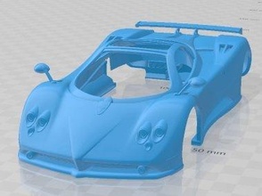 pagani zonda 2005 printable body car slot scalextric tamiya rc miniz hobby micro 3d print model - Mito3D