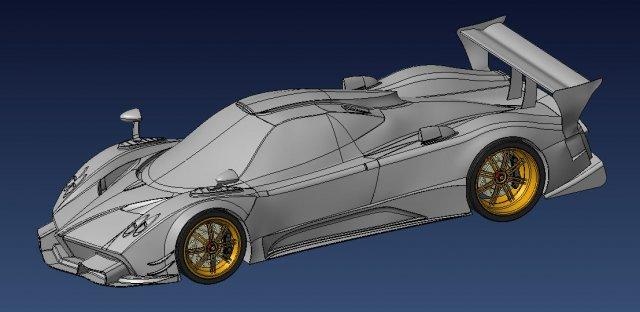 Pagani Zonda Fahrzeug schnelles Auto 3dprint 3d print model - Mito3D