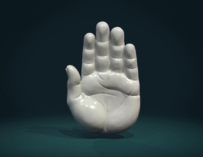 palme hand 3d drucken modell 3dexport arm anatomie finger körper glied 3d print model - Mito3D