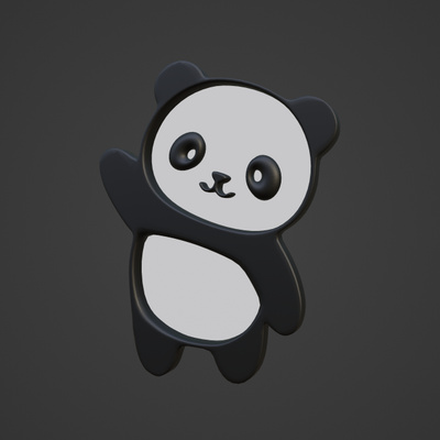 panda gratis 3d impresión modelo in animales 3dexport llave cadena organizador cuenco bandeja taza soporte animal ilustración llavero llaveros 3d print model - Mito3D