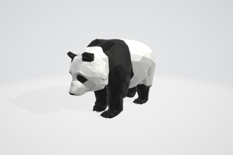 panda poly 3d printable model easy printing home- suggested materials plastics metals settings layer height 0-1 mm infill 30 lowpoly art toy 3d print model - Mito3D