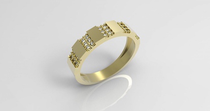 o painel de toque jóias ouro anel diamods gem meio ambiente prata coleções prototipagem stl obj 3dm wending 3d print model - Mito3D