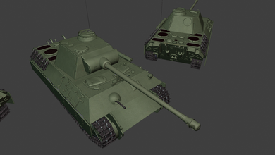 pantera ausf serbatoi guerra tuono wow entusiasma 3d modelli modellazione la stampa di giocattolo panzer panzerkampfwagen 3d print model - Mito3D