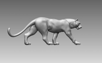 panther panther puma cat sculpture print lion high poly highpoly tiger