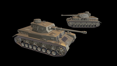 panzer iv tanques 3d impressão modelo in veículo 3dexport guerra trovão uau modelos modelagem brinquedo panzerkampfwagen 3d print model - Mito3D