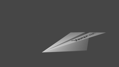 paper airplane free 3d print model - Mito3D