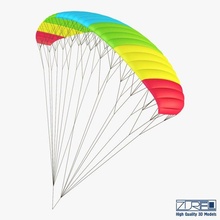 parapendio 2 paracadute vela ad anelli northrop ventura volare volo sterminare sport pilota cielo saltare far cadere tuffo paracadutismo mare marino kit 3d print model - Mito3D